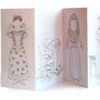 Rosie Flo's Frida Kahlo, Stephen Hawking, Cleopatra colouring concertina