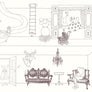 Rosie Flo's colouring house poster bedroom living room