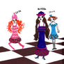 Rosie Flo's Games colouring book chess dresses