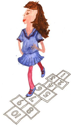 Rosie Flo's Games colouring hopscotch
