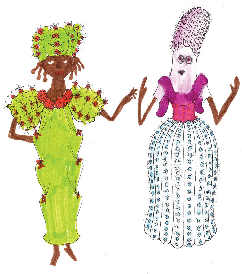  Cactus dress Rosie Flo's Garden colouring book