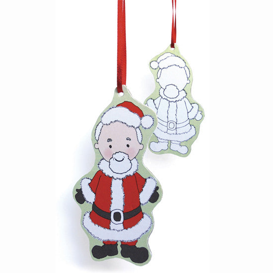 Rosie Flo's colouring Father Christmas decoration