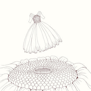 Rosie Flo's Garden colouring book sunflower dress